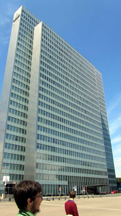 A tall modern building