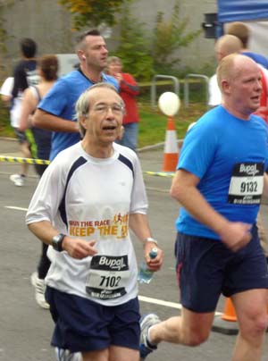 Phil running along Pershore Road in Selly Park