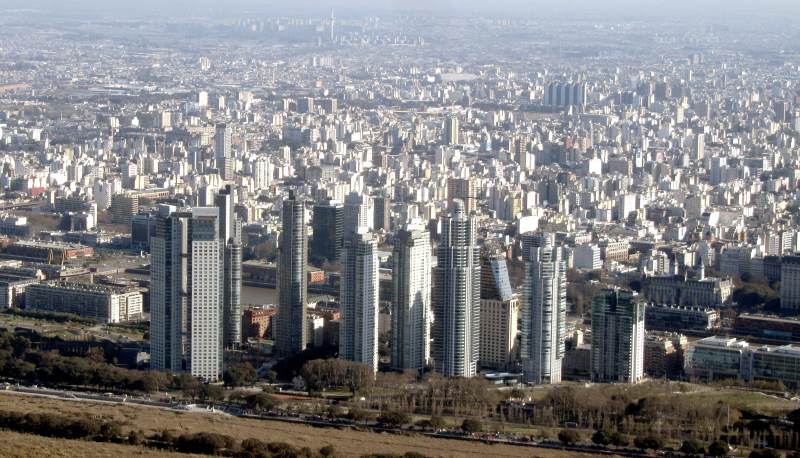 Aerial view of the centre of Buenos Aires