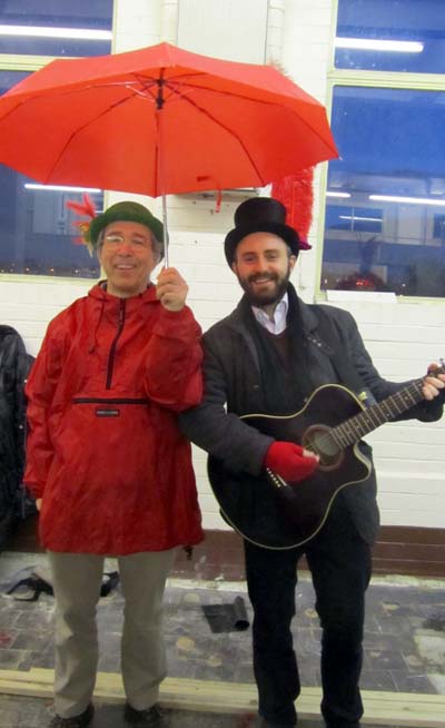 Dressing up in red coats, hats etc