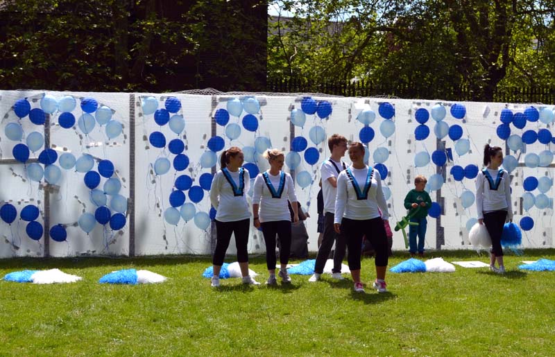 The Stirchley Shakers cheerleading group