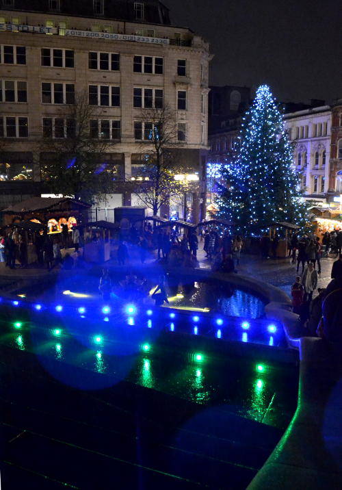 Christmas tree in Victoria Square, Birmingham
