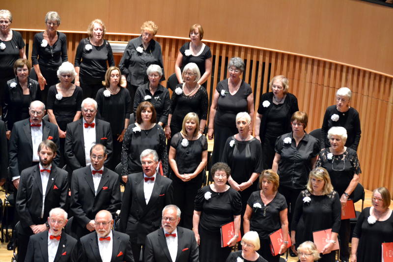 Singers on a stage