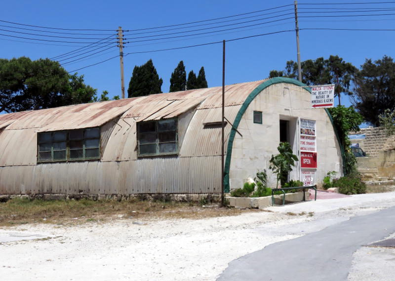 A Nissen hut turned tourist shop