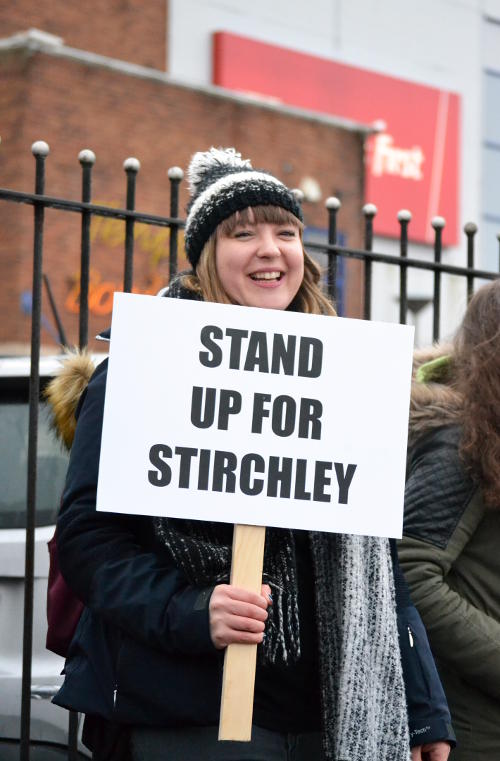 Campaign placard: Stand Up for Stirchley