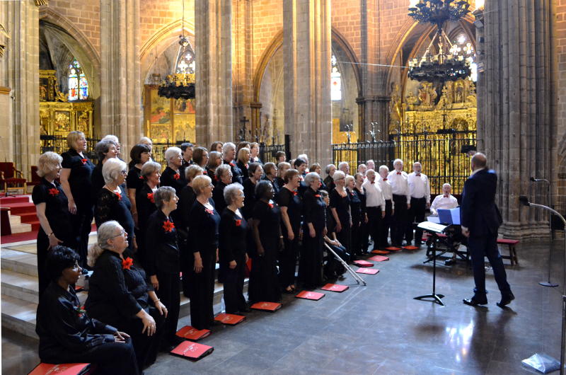 Practising before the concert