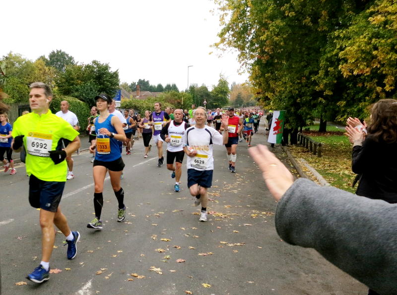 Phil running dow Selly Park Road