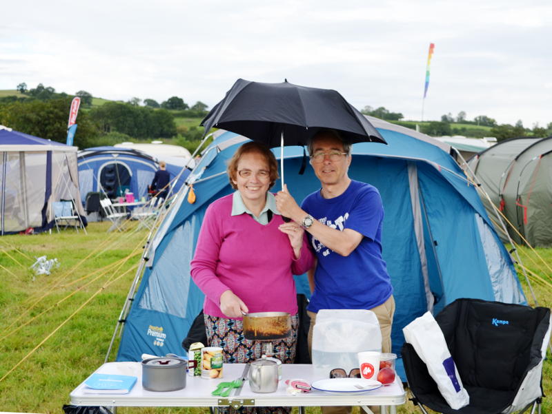 Camping in the rain