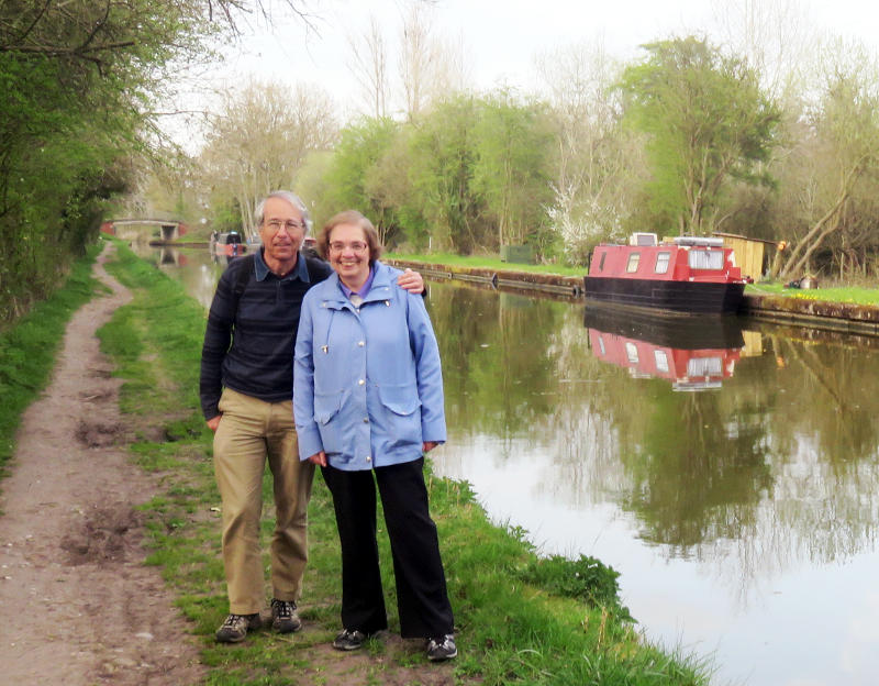 Phil and Miriam by the Grand Union Canal at Lapworth