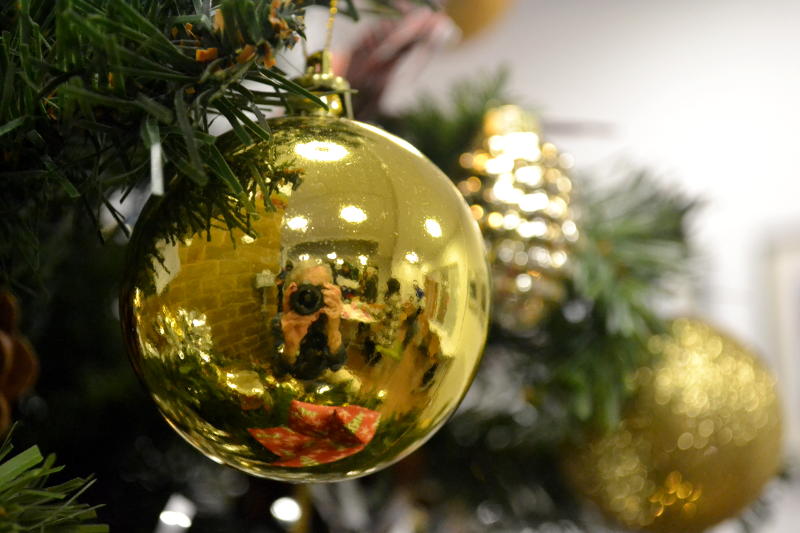 Christmas bauble reflection