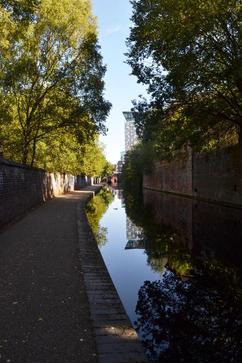 The Cube in the distance, reflected in the water