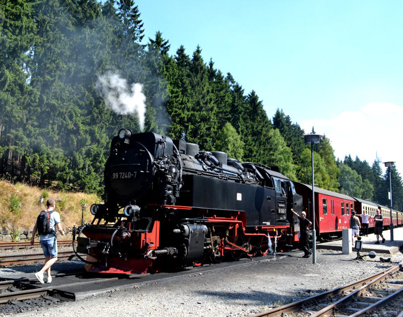A steam railway engine