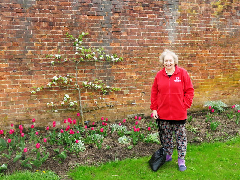 Miriam in the kitchen garden at Shugborough