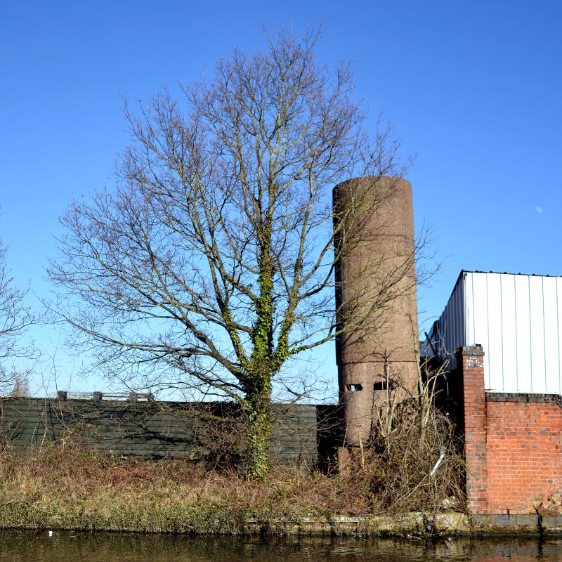 The concrete tower of a pill-box