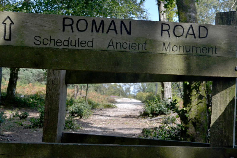 A section of Roman road