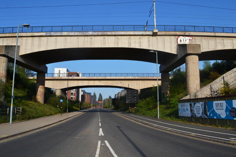 A main road in Selly Oak, deserted