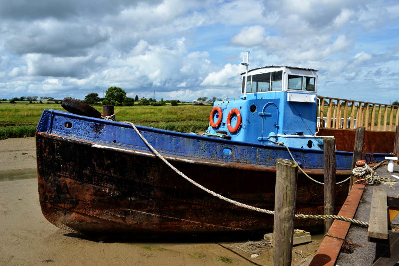 Old boat beached in the creek at Faversham